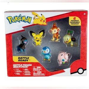 Pokémon Battle Figure Toy Set, 6 Pieces - 2" New